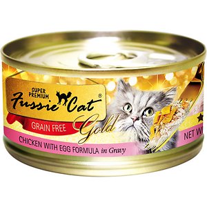 Fussie Cat Super Premium Chicken with Egg Formula in Gravy Grain-Free Canned Cat Food