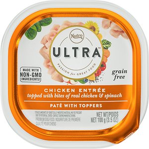 Nutro Ultra Grain-Free Chicken Entree Pate with Toppers Adult Wet Dog Food Trays