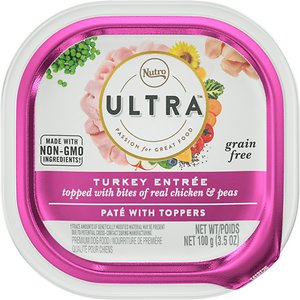Nutro Ultra Grain-Free Turkey Entree Pate with Toppers Adult Wet Dog Food Trays