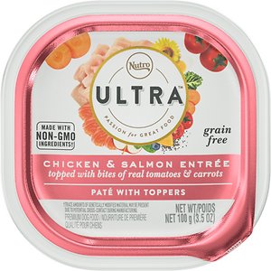 Nutro Ultra Grain-Free Chicken & Salmon Entree Pate with Tomatoes & Carrots Adult Wet Dog Food Trays