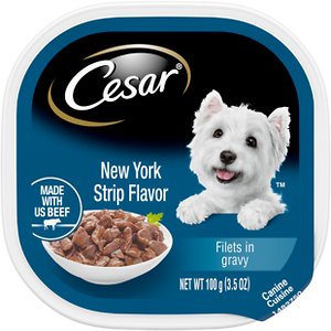 Image of Cesar Filets in Gravy New York Strip Dog Food Trays