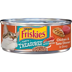 Friskies Tasty Treasures Chicken & Tuna Dinner in Gravy Canned Cat Food