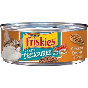 Friskies Tasty Treasures Chicken Dinner in Gravy Canned Cat Food
