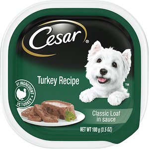 Cesar Classic Loaf in Sauce Turkey Recipe Dog Food Trays