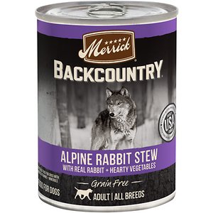 Merrick Backcountry Grain Free Wet Dog Food Alpine Rabbit Stew