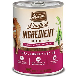 Merrick Limited Ingredient Diet Grain Free Wet Dog Food Real Turkey Recipe