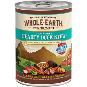 Whole Earth Farms Grain-Free Hearty Duck Stew Canned Dog Food