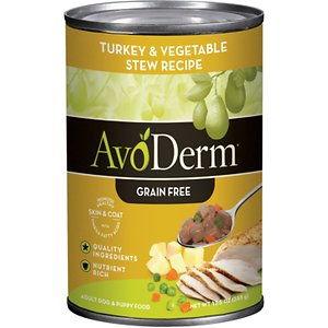 AvoDerm Natural Grain-Free Turkey & Vegetable Stew Recipe Adult & Puppy Canned Dog Food