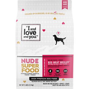 I and Love and You Nude Super Food Grain-Free Red Meat Medley Dry Dog Food