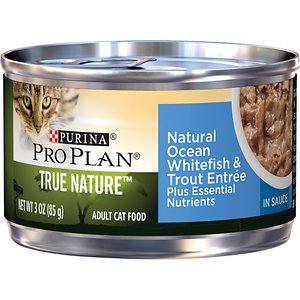 Image of Purina Pro Plan True Nature Natural Ocean Whitefish & Trout Entree in Sauce Canned Cat Food