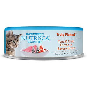 Nutrisca Grain-Free Truly Flaked Tuna & Crab Entree in Savory Broth Canned Cat Food