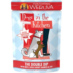 Weruva Dogs in the Kitchen The Double Dip with Beef & Wild Caught Salmon Au Jus Grain-Free Dog Food Pouches