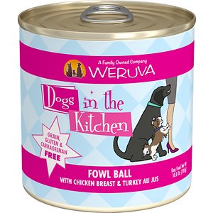 Weruva Dogs in the Kitchen Fowl Ball with Chicken Breast & Turkey Au Jus Grain-Free Canned Dog Food