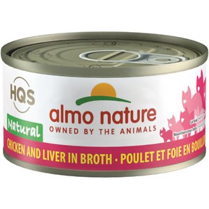 Almo Nature HQS Natural Chicken & Liver in Broth Grain-Free Canned Cat Food