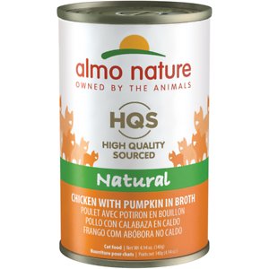 Almo Nature HQS Natural Chicken with Pumpkin in Broth Grain-Free Canned Cat Food