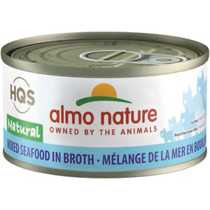 Almo Nature HQS Natural Mixed Seafood in Broth Grain-Free Canned Cat Food