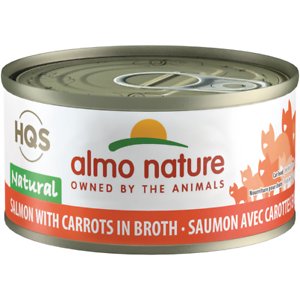 Almo Nature HQS Natural Salmon with Carrots in Broth Grain-Free Canned Cat Food