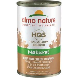 Almo Nature HQS Natural Tuna & Cheese in Broth Grain-Free Canned Cat Food