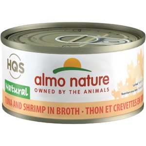 Almo Nature HQS Natural Tuna & Shrimp in Broth Grain-Free Canned Cat Food