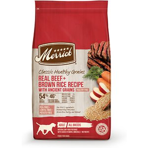 Merrick Classic Healthy Grains Real Beef + Brown Rice Recipe with Ancient Grains Adult Dry Dog Food