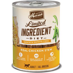 Merrick Limited Ingredient Diet Grain Free Wet Dog Food Real Chicken Stew