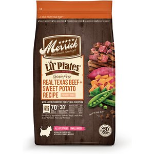 Image of Merrick Lil' Plates Grain Free Small Breed Dry Dog Food Real Texas Beef + Sweet Potato Recipe