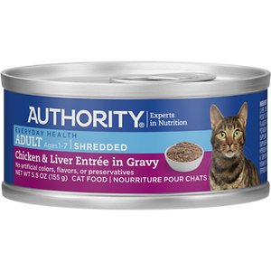 Authority Chicken & Liver Entree in Gravy Adult Shredded Canned Cat Food