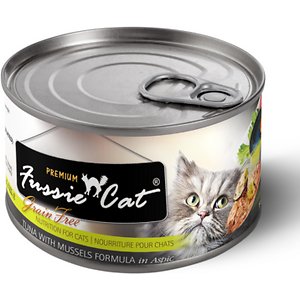 Fussie Cat Premium Tuna & Mussels Formula in Aspic Grain-Free Wet Cat Food