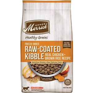 Merrick Healthy Grains Raw-Coated Kibble Real Chicken + Brown Rice Recipe Freeze-Dried Dry Dog Food
