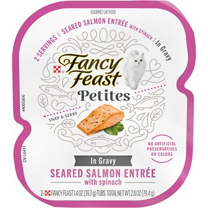 Fancy Feast Petites In Gravy Seared Salmon With Spinach Entrée Wet Cat Food