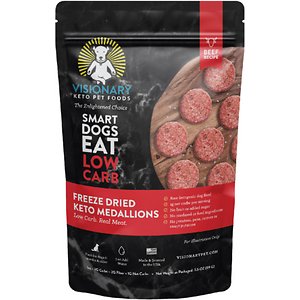 Visionary Pet Foods Keto Medallions Beef Recipe Grain-Free Freeze-Dried Dog Food