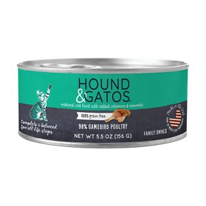 Hound & Gatos 98% Gamebird Poultry Formula Grain-Free Canned Cat Food