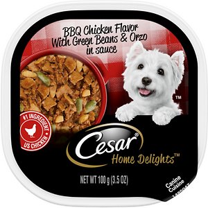 Cesar Home Delights BBQ Chicken Flavor With Green Beans & Orzo in Sauce Wet Dog Food