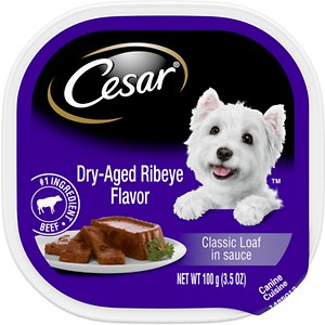 Cesar Dry-Aged Ribeye Flavor Classic Loaf in Sauce Wet Dog Food