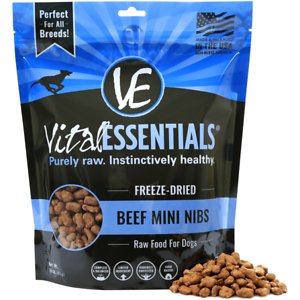 Vital Essentials Beef Mini Nibs Grain-Free Freeze-Dried Dog Food