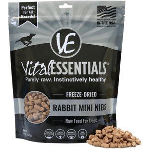 Image of Vital Essentials Rabbit Mini Nibs Grain-Free Freeze-Dried Dog Food