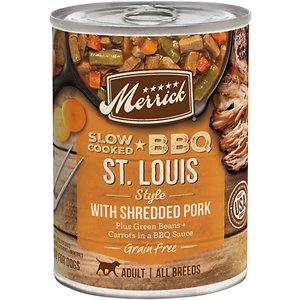 Merrick Grain-Free Slow-Cooked BBQ St. Louis Style with Shredded Pork Wet Dog Food