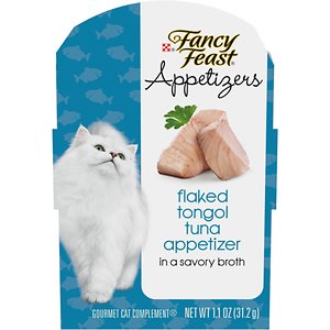 Fancy Feast Appetizers Grain-Free Flaked Tongol Tuna Appertizer in Savory Broth Wet Cat Food