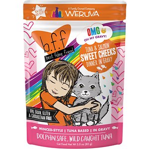 BFF Oh My Gravy! Tuna & Salmon Sweet Cheeks Dinner in Gravy Wet Cat Food Pouches