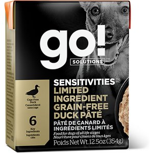 Go! Solutions SENSITIVITIES Limited Ingredient Grain-Free Duck Pate Dog Food