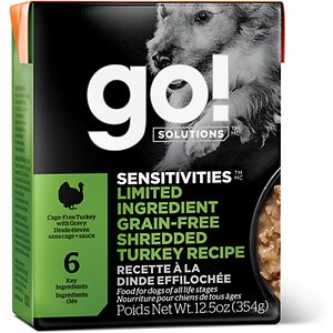 Go! Solutions SENSITIVITIES Limited Ingredient Grain-Free Shredded Turkey Dog Food