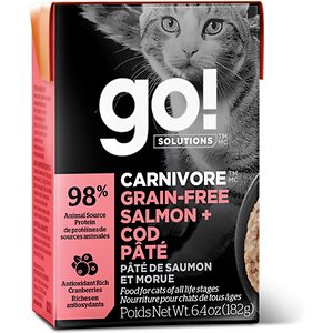 Go! Solutions CARNIVORE Grain Free Salmon + Cod Pate Cat Food