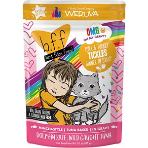 Image of BFF Tuna & Turkey Tickles Dinner in Gravy Wet Cat Food Pouches
