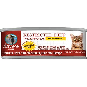 Image of Dave's Pet Food Restricted Diet Phosphorus Chicken Liver & Chicken in Juice Pate Canned Cat Food