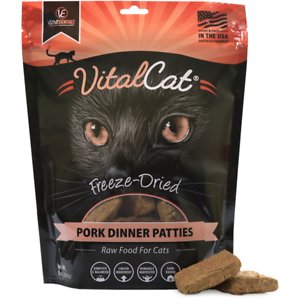 Vital Essentials Pork Dinner Patties Freeze-Dried Raw Cat Food