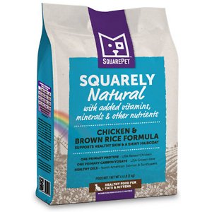 SquarePet Squarely Natural Chicken & Brown Rice Dry Cat Food