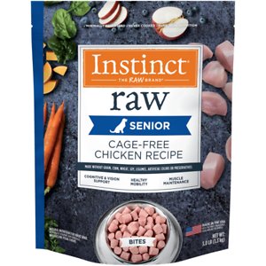 Instinct Bites Chicken Recipe Grain-Free Cage-Free Raw Frozen Senior Dog Food