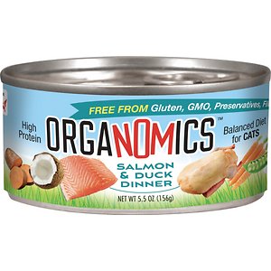 Image of OrgaNOMics Salmon & Duck Dinner Grain-Free Pate Wet Cat Food
