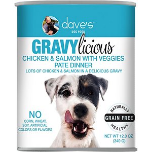 Dave's Pet Food Gravylicious Chicken & Salmon Veggies Grain-Free Wet Dog Food