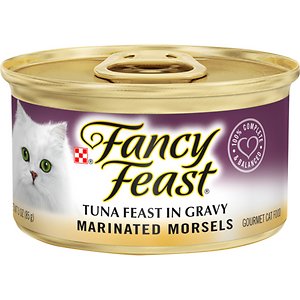 Fancy Feast Marinated Morsels Tuna Feast in Gravy Canned Cat Food